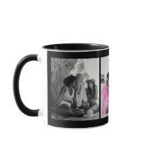 Gepersonaliseerde "Besties" zwart-wit fotocollage