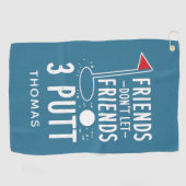 Gepersonaliseerde BestVrienden laten vrienden niet Golfhanddoek (Horizontaal)