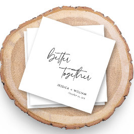 Gepersonaliseerde Betere Together Wedding Napkins Servet