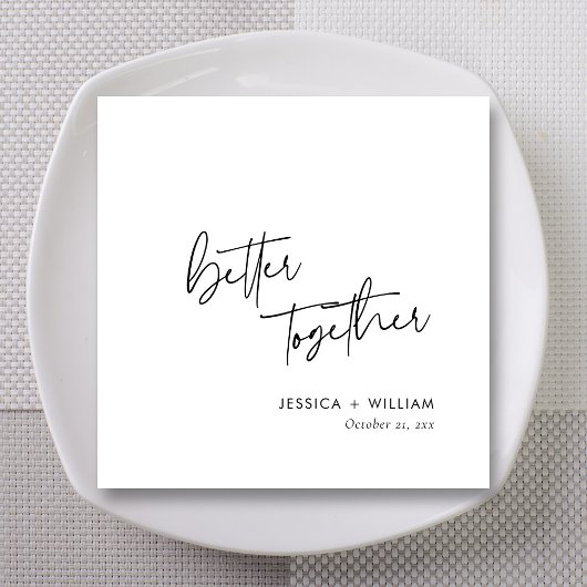 Gepersonaliseerde Betere Together Wedding Napkins Servet