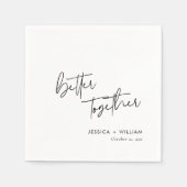 Gepersonaliseerde Betere Together Wedding Napkins Servet (Voorkant)