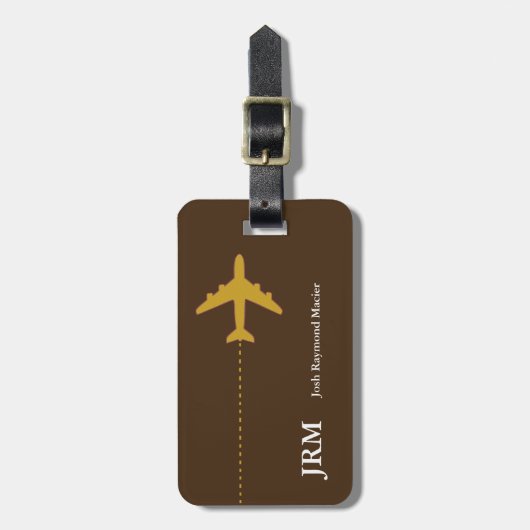 Gepersonaliseerde beveiligde reisspullen bagagelabel (Voorkant verticaal)