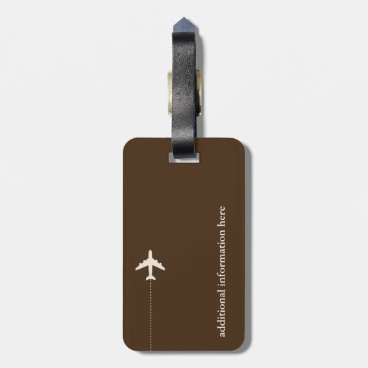 Gepersonaliseerde beveiligde reisspullen bagagelabel (Achterkant verticaal)