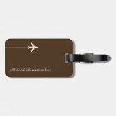 Gepersonaliseerde beveiligde reisspullen bagagelabel (Achterkant horizontaal)