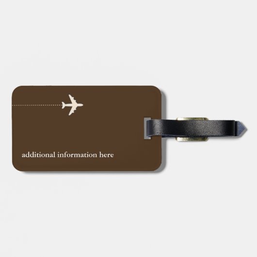 Gepersonaliseerde beveiligde reisspullen bagagelabel (Achterkant horizontaal)
