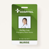 Gepersonaliseerde beveiligings-ID Healthcare Facil Badge (Voorkant)