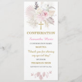 Gepersonaliseerde bevestiging Meisje Gebed Kaart (Voorkant)