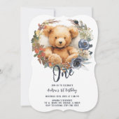 Gepersonaliseerde bewerkbare 1e Verjaardagsjongen  Kaart (Voorkant)