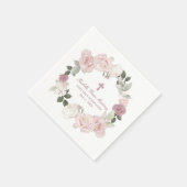 Gepersonaliseerde bewerkbare Eerste Heilige Commun Servet (Hoek)