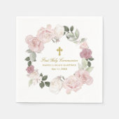 Gepersonaliseerde bewerkbare Eerste Heilige Commun Servet (Voorkant)