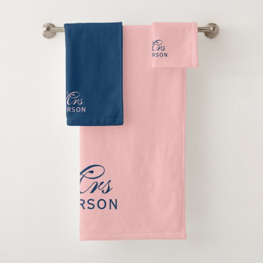 Gepersonaliseerde bewerkbare kleuren Elegant Scrip Bad Handdoek (Insitu)