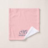 Gepersonaliseerde bewerkbare kleuren Elegant Scrip Bad Handdoek (Wasdoekje)