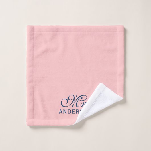 Gepersonaliseerde bewerkbare kleuren Elegant Scrip Bad Handdoek (Wasdoekje)