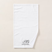 Gepersonaliseerde bewerkbare kleuren Elegant Scrip Bad Handdoek (Handdoek)