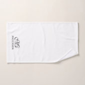 Gepersonaliseerde bewerkbare kleuren Elegant Scrip Bad Handdoek (Handdoek)