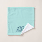 Gepersonaliseerde bewerkbare kleuren Elegant Scrip Bad Handdoek (Wasdoekje)