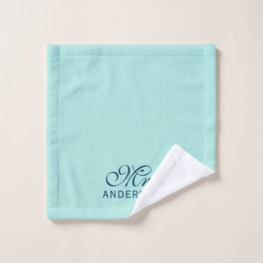 Gepersonaliseerde bewerkbare kleuren Elegant Scrip Bad Handdoek (Wasdoekje)