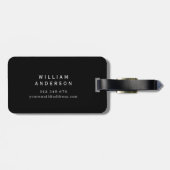 Gepersonaliseerde bewerkbare kleuren Elegant Scrip Bagagelabel (Achterkant horizontaal)