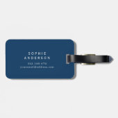 Gepersonaliseerde bewerkbare kleuren Elegant Scrip Bagagelabel (Achterkant horizontaal)