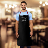 Gepersonaliseerde bewerkbare kleuren Elegant Scrip Schort