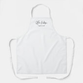 Gepersonaliseerde bewerkbare kleuren Trendy modern Schort (Voorkant)