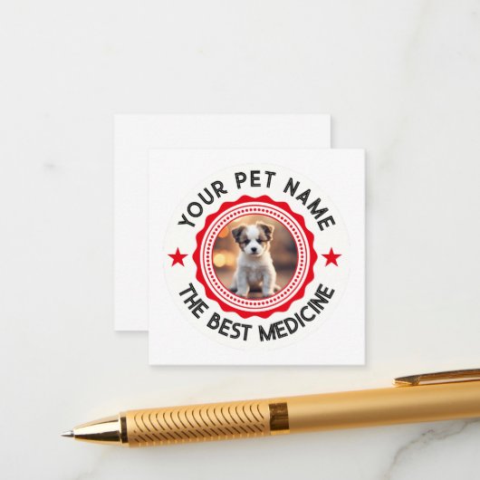 Gepersonaliseerde bewerkbare Pet Lovers Informatiekaartje (Voorkant / Achterkant in situ)