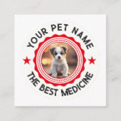 Gepersonaliseerde bewerkbare Pet Lovers Informatiekaartje (Voorkant)