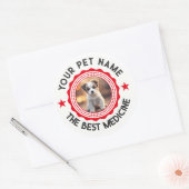 Gepersonaliseerde bewerkbare Pet Lovers Ronde Sticker (Envelop)