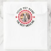 Gepersonaliseerde bewerkbare Pet Lovers Ronde Sticker (Tas)