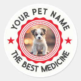 Gepersonaliseerde bewerkbare Pet Lovers Ronde Sticker