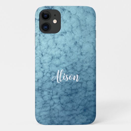Gepersonaliseerde Bewolkte Blauwe Hemel Case-Mate iPhone Case (Achterkant)
