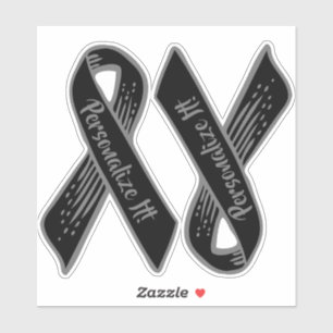 GEPERSONALISEERDE Bewustzijnslint Grafisch (zwart) Sticker