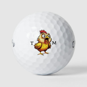 Gepersonaliseerde bezorgde kip Callaway golfballen