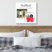 Gepersonaliseerde BFF 2 foto beste vrienden voor a Canvas Afdruk (Insitu (Slaapkamer))