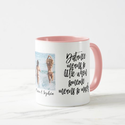 Gepersonaliseerde BFF lange afstand Mok Beste vrie (Voorkant rechts)