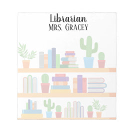 Gepersonaliseerde bibliothecaris Terug naar school Notitieblok