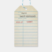 Gepersonaliseerde  bibliotheek Kaart Cadeaulabel (Achterkant)