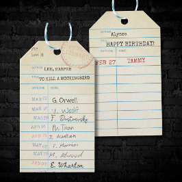 Gepersonaliseerde  bibliotheek Kaart Cadeaulabel