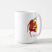 Gepersonaliseerde bier Drink kreeft Koffiemok (Voorkant rechts)