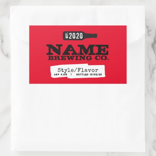 Gepersonaliseerde bierflesetiket Stickers (Tas)