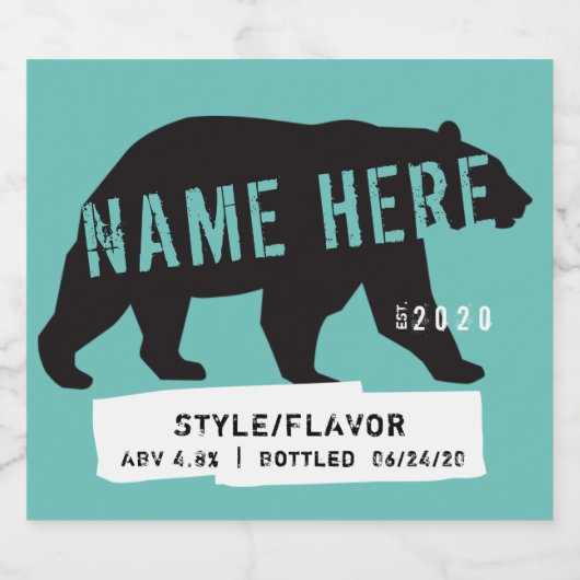 Gepersonaliseerde bierflesetiketten bier etiket (Enkel label)