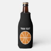 Gepersonaliseerde bierfleskoeler met basketbal flesjeskoeler (Fles Voorkant)