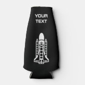 Gepersonaliseerde bierfleskoeler met ruimteraket flesjeskoeler (Voorkant)