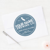 Gepersonaliseerde bierfleslabels ronde sticker (Envelop)