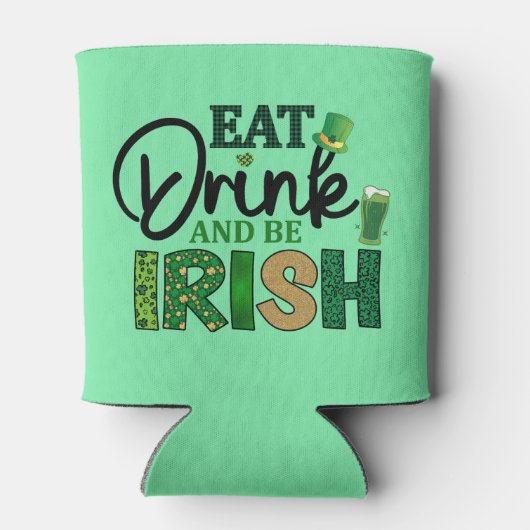 Gepersonaliseerde bierkoeler - Eat Drink Be Irish (Achterkant)