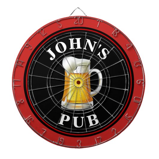 Gepersonaliseerde bierkroeg dartbord (Voorkant)