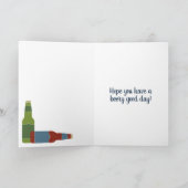Gepersonaliseerde bierliefhebbers Hoppy Verjaardag Kaart (Binnen)