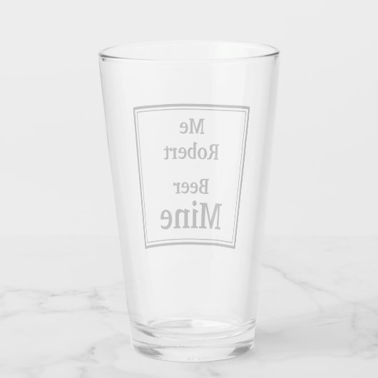 Gepersonaliseerde "BIERMIJN" Bier Glas (Achterkant)