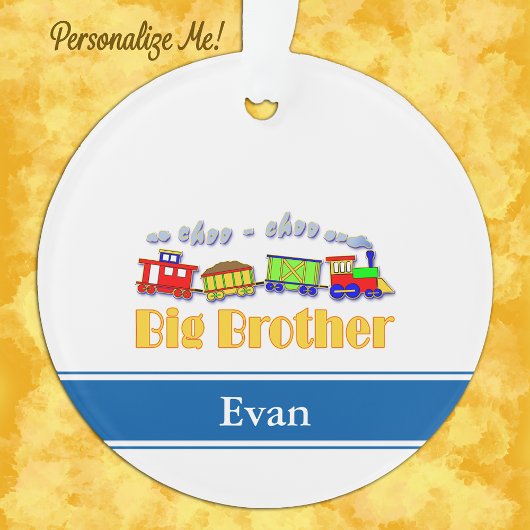 Gepersonaliseerde Big Brother Choo Choo trein Ornament