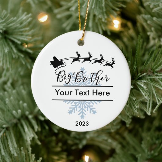 Gepersonaliseerde Big Brother Kerst Keepsake Keramisch Ornament (Boom)